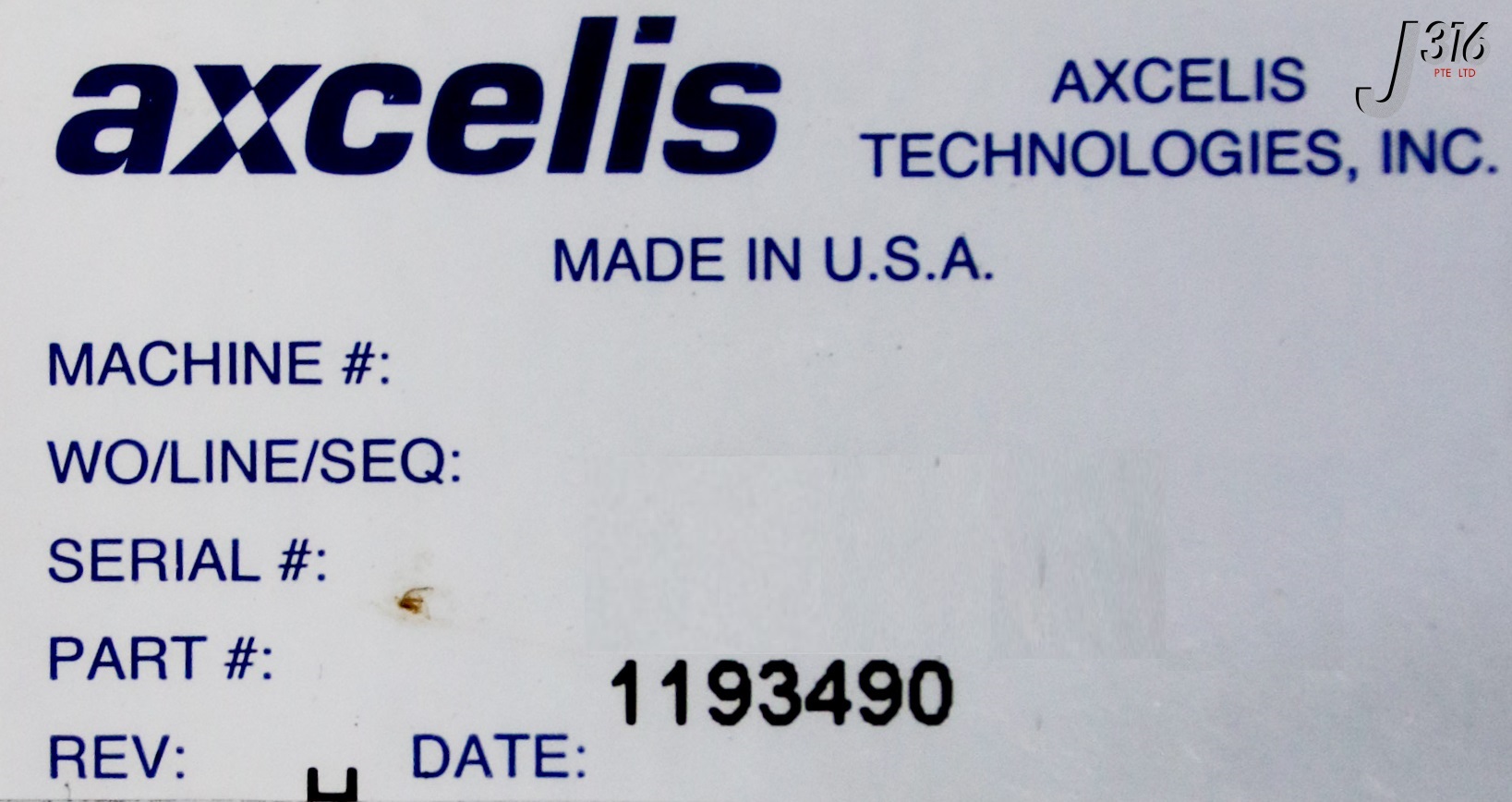 35367 AXCELIS SPINDLE DIRECT DRIVE ASSY W/ CHARGE SENS 1193490 | eBay